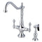 Kingston KS1771ALBS Heritage 2-Hnd Kitchen Faucet W/ Sp