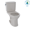 TOTO Drake II 1G Two-Piece Round 1.0 GPF Universal Height Toilet with CeFiONtect, Sedona Beige CST453CUFG