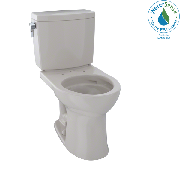 TOTO Drake II 1G Two-Piece Round 1.0 GPF Universal Height Toilet with CeFiONtect, Sedona Beige CST453CUFG#12