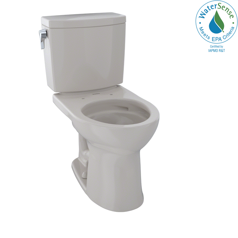 TOTO Drake II 1G Two-Piece Round 1.0 GPF Universal Height Toilet with CeFiONtect, Sedona Beige CST453CUFG