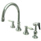 Kingston Brass KS2791PLBS Widespread Kitchen Faucet