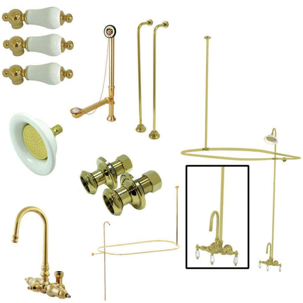 Kingston Brass CCK4142PL Vintage Wall Mount High Rise Tub