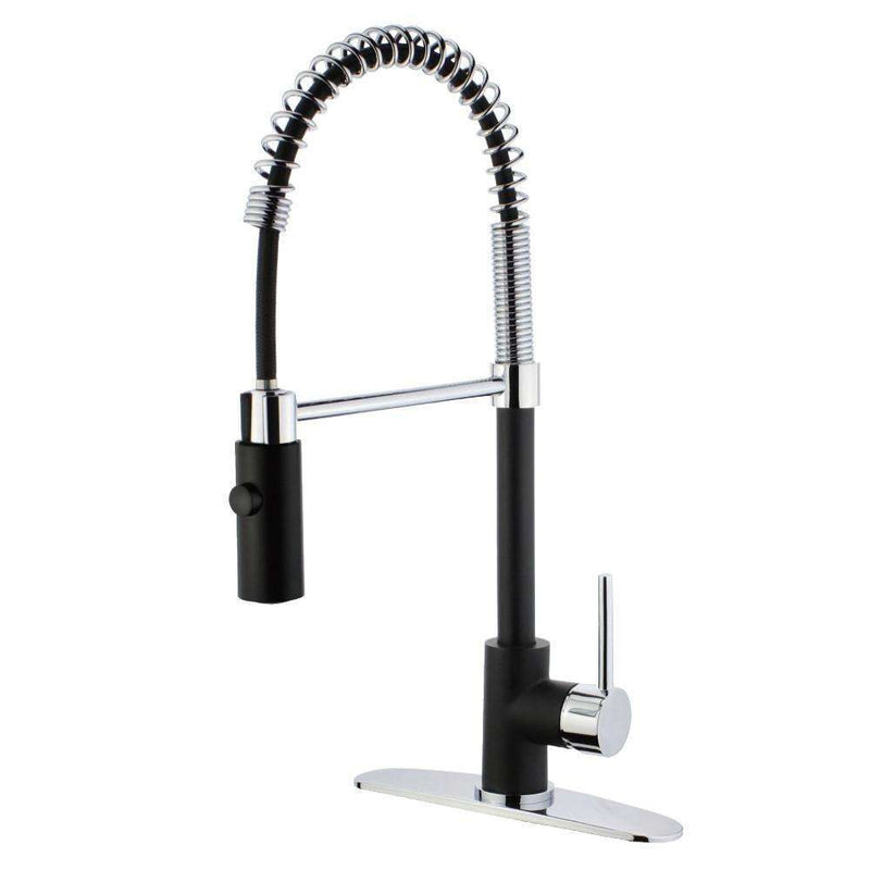 Kingston LS8777DL Pre-Rinse Kitchen Faucet, Matte B/Chrome