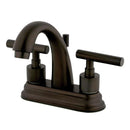 Kingston Brass KS8615CML 4 in. Centerset Bath Faucet Bronze