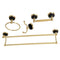 Kingston Brass BAK9113478BB Onyx 4-Piece Bathroom Accs Set