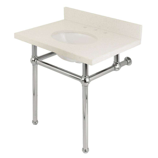 Fauceture KVPB3030WQB1 White Quartz Bathroom Console