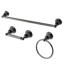 Kingston Brass BAK175248BK 3-Piece Towel Bar