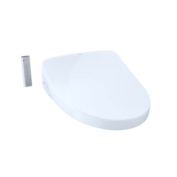 TOTO S500e WASHLET and Auto Flush Ready Electronic Bidet Toilet Seat with EWATERand Contemporary Lid, Elongated, Cotton White SW3046AT40#01