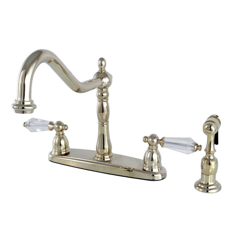 Kingston Brass KB1752WLLBS Centerset Kitchen Faucet Brass