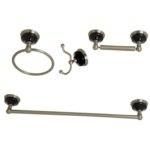 Kingston Brass BAK9112478BN Onyx 4-Piece Bathroom Accs Set