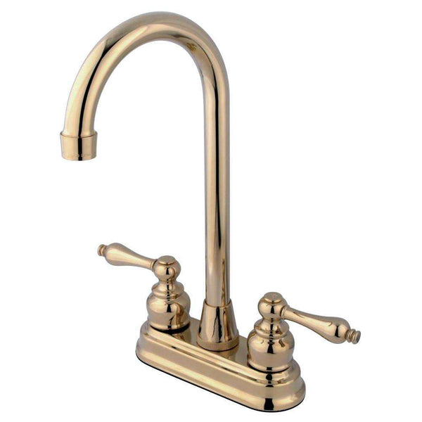 Kingston Brass KB492AL Vic 4" Centerset High Arch Bar Faucet