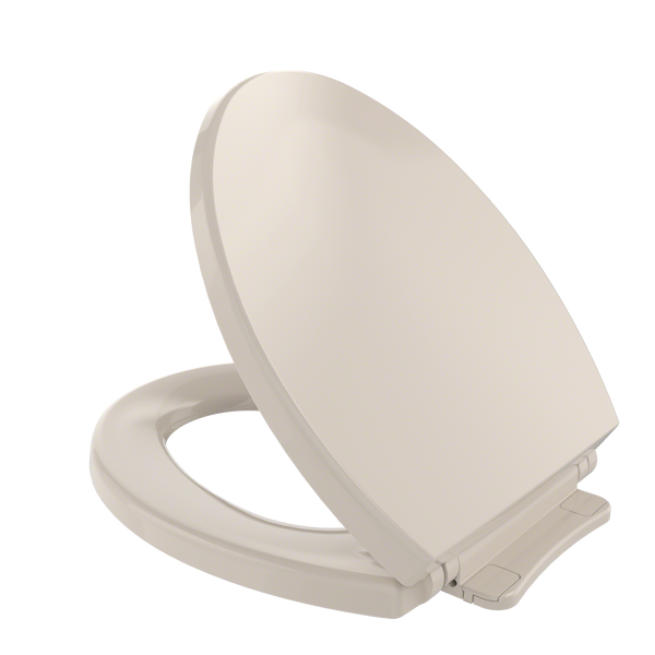 TOTO SoftClose Non Slamming, Slow Close Round Toilet Seat and Lid, Bone SS113#03