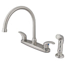 Kingston Brass KB6798LLSP 8-Inch Centerset Kitchen Faucet