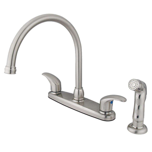 Kingston Brass KB6798LLSP 8-Inch Centerset Kitchen Faucet