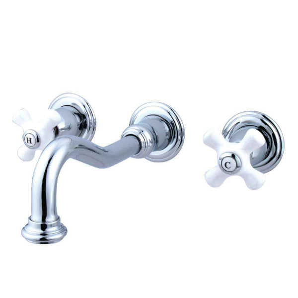 Kingston KS3121PX Vintage 2-Hnd Wall Mount Bath Faucet