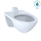 TOTO Elongated Wall-Mounted Flushometer Toilet Bowl with Back Spud and CeFiONtect, Cotton White CT708UVG#01