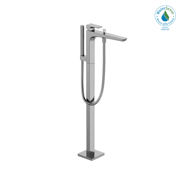 TOTO GE Single-Handle Free Standing Tub Filler with Handshower, Polished Chrome TBG07306U#CP