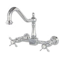 Kingston KS1241BEX 8" Centerset Wall Mount Kitchen Faucet