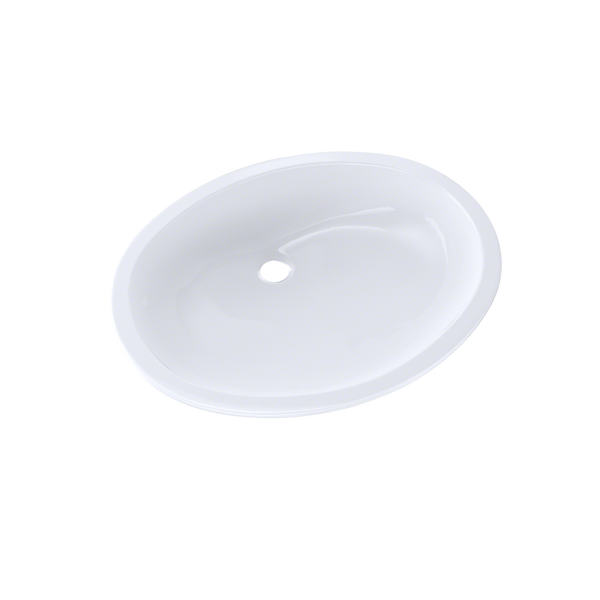 TOTO Dantesca Oval Undermount Bathroom Sink with CeFiONtect, Cotton White LT597G#01