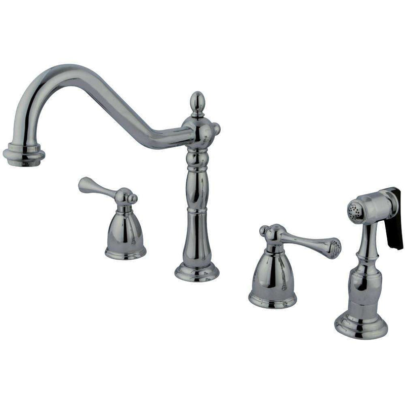 Kingston Brass KB7791BLBS Widespread Kitchen Faucet