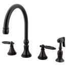 Kingston Brass GS2795GLBS Kitchen Faucet with Brass Sprayer