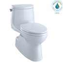 TOTO Carlyle II 1G One-Piece Elongated 1.0 GPF Universal Height Skirted Toilet with CeFiONtect, Cotton White MS614114CUFG