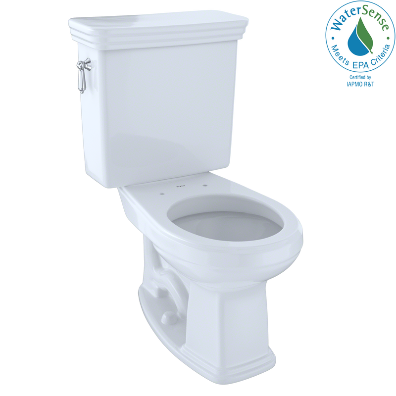 TOTO Eco Promenade Two-Piece Round 1.28 GPF Universal Height Toilet, Cotton White CST423EF